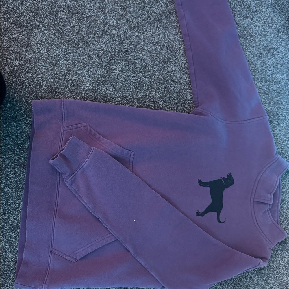 The Black Dog Purple Kids Sweatshirt with Black Dog Design